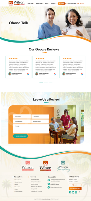 WordPress-Design von Blue Sparrow für Wilson Care Group | Design: #34079892