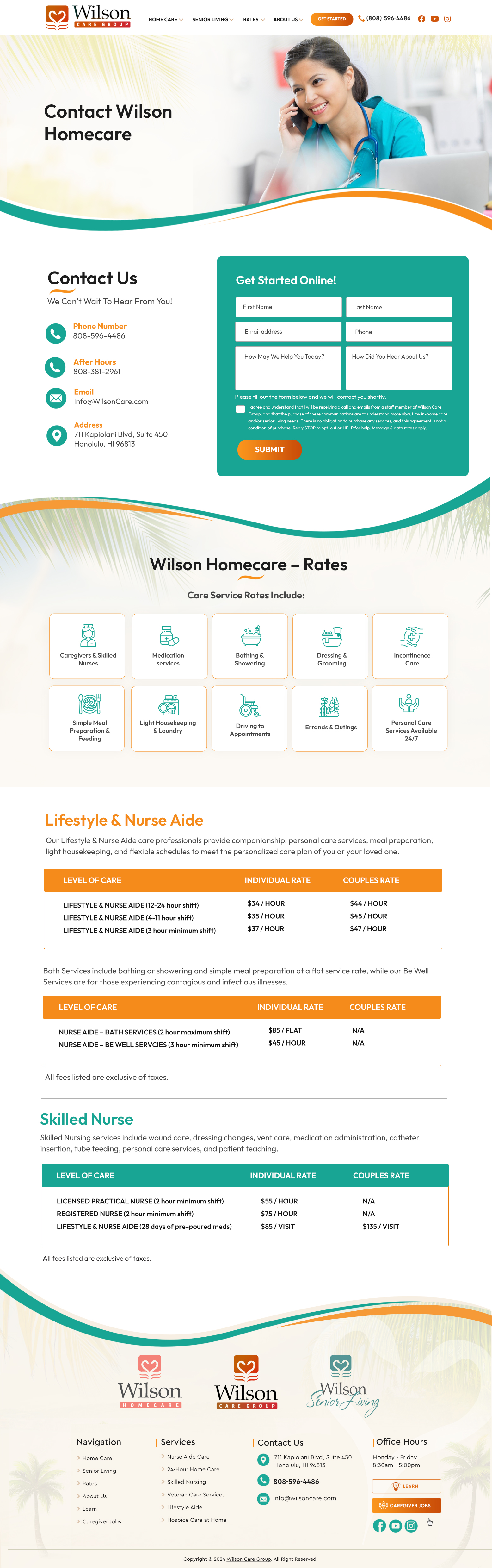 Wordpress Design by Blue Sparrow for Wilson Care Group | Design #34079893