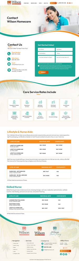 WordPress-Design von Blue Sparrow für Wilson Care Group | Design: #34119987