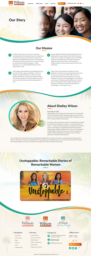 WordPress-Design von Blue Sparrow für Wilson Care Group | Design: #34119989