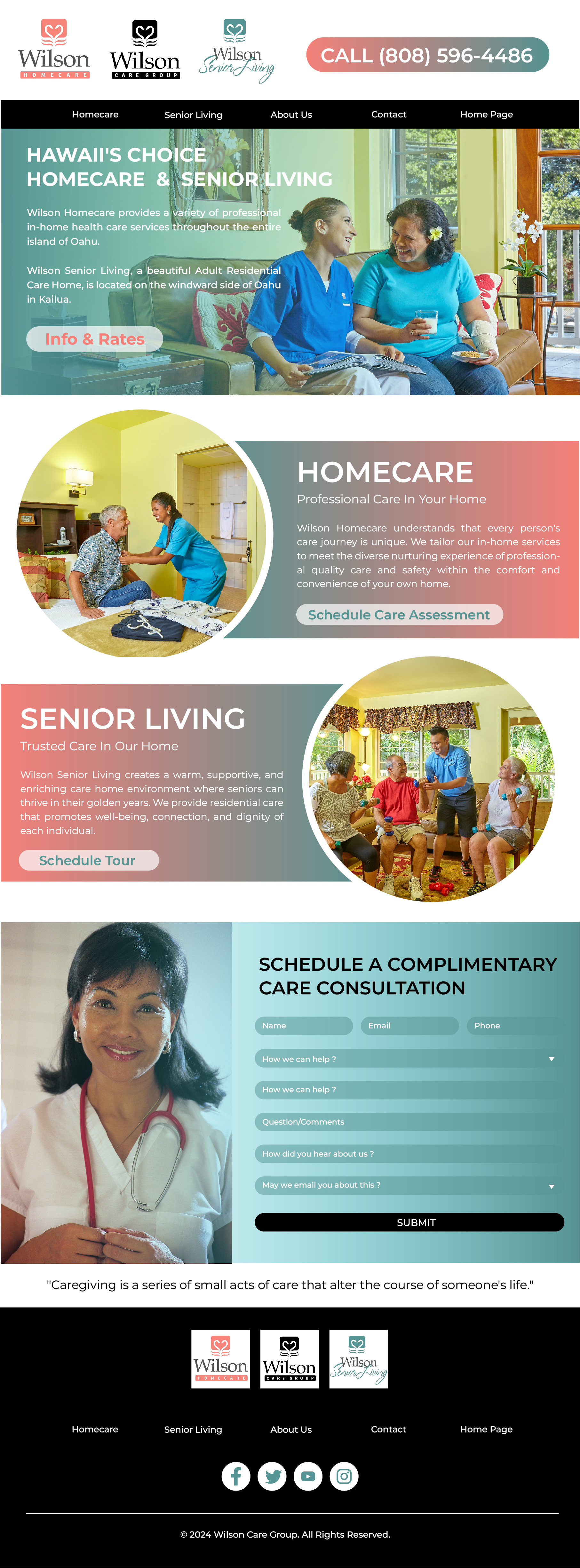 Wordpress Design by Ahmad Sani for Wilson Care Group | Design #33761004