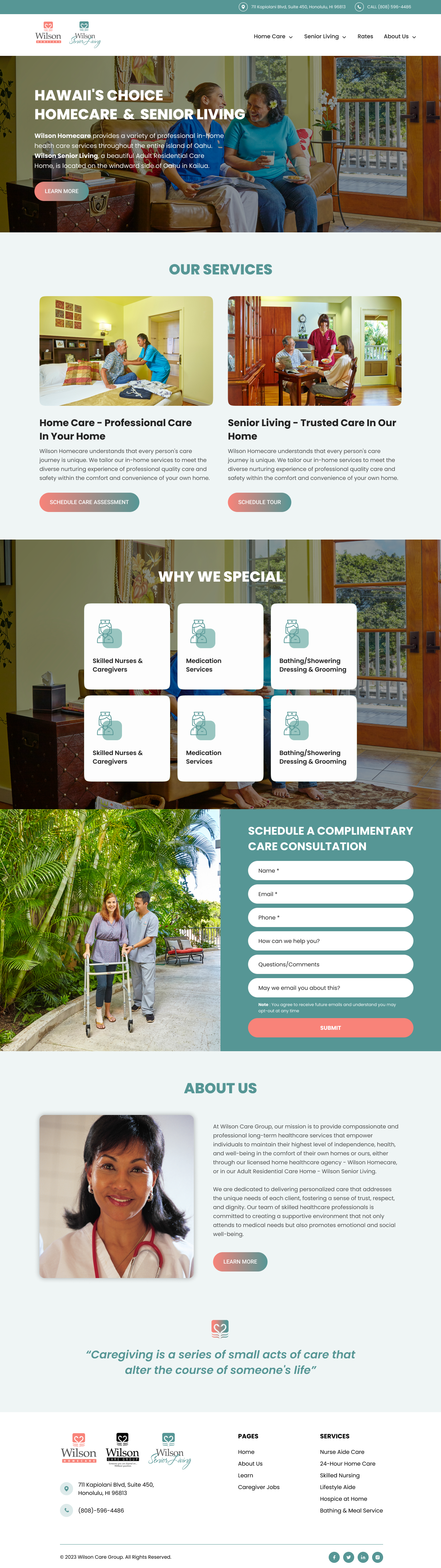 Diseño Wordpress por Lahiru Nanayakkara para Wilson Care Group | Diseño #33773382