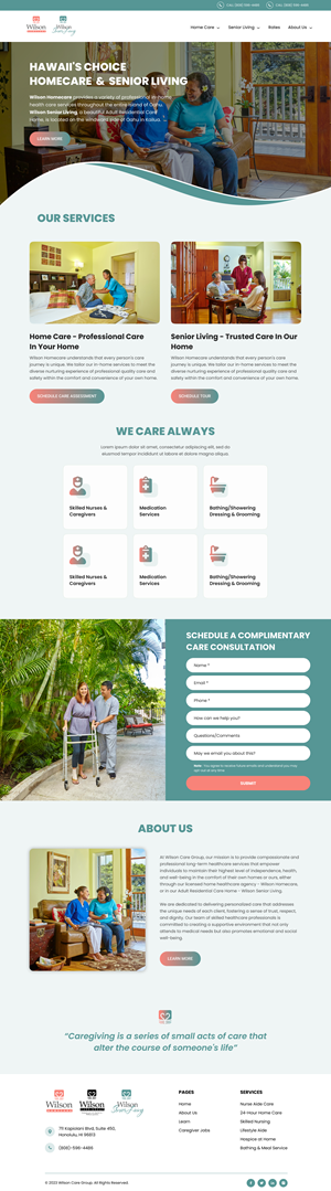 WordPress-Design von Lahiru Nanayakkara für Wilson Care Group | Design: #33786943