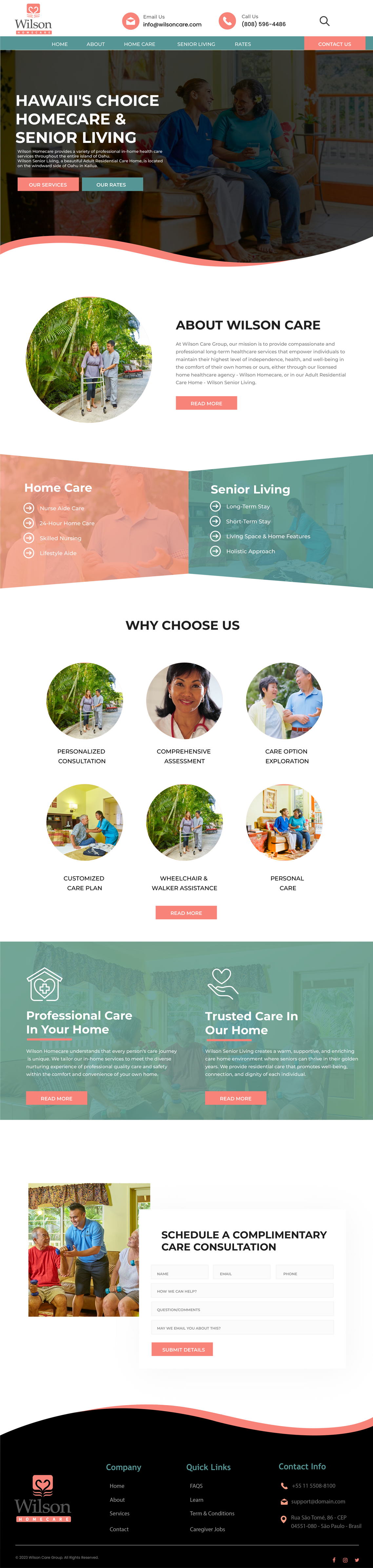 Wordpress Design by WahDesign for Wilson Care Group | Design #33770667