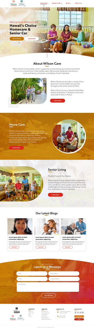 Wordpress Design by pb for Wilson Care Group | Design: #33772468