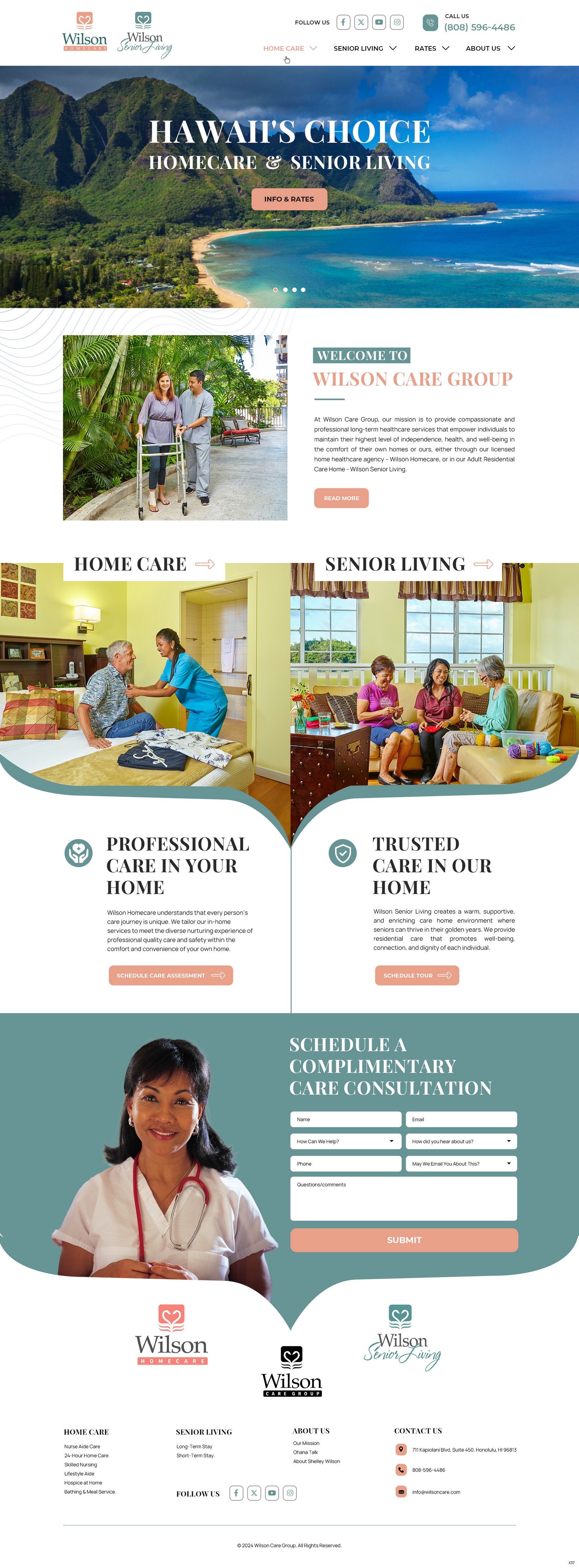 Wordpress Design by pb for Wilson Care Group | Design #33772470