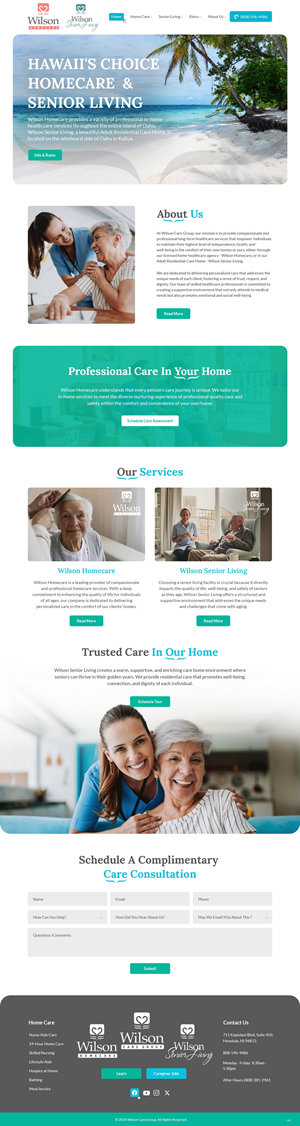 Wordpress Design by pb for Wilson Care Group | Design: #33773208