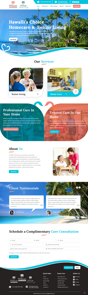 Wordpress Design by pb for Wilson Care Group | Design: #33773218
