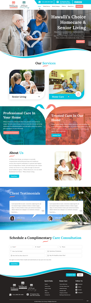 Wordpress Design by pb for Wilson Care Group | Design: #33773220