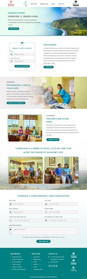 Wordpress Design by pb for Wilson Care Group | Design: #33773222