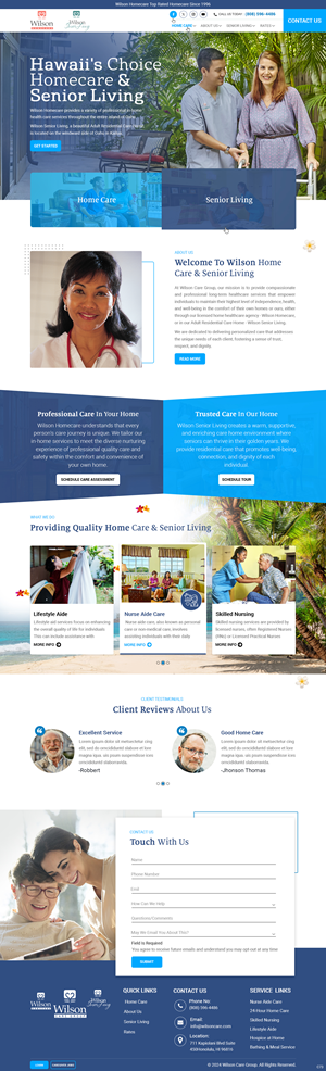 Wordpress Design by pb for Wilson Care Group | Design: #33773224