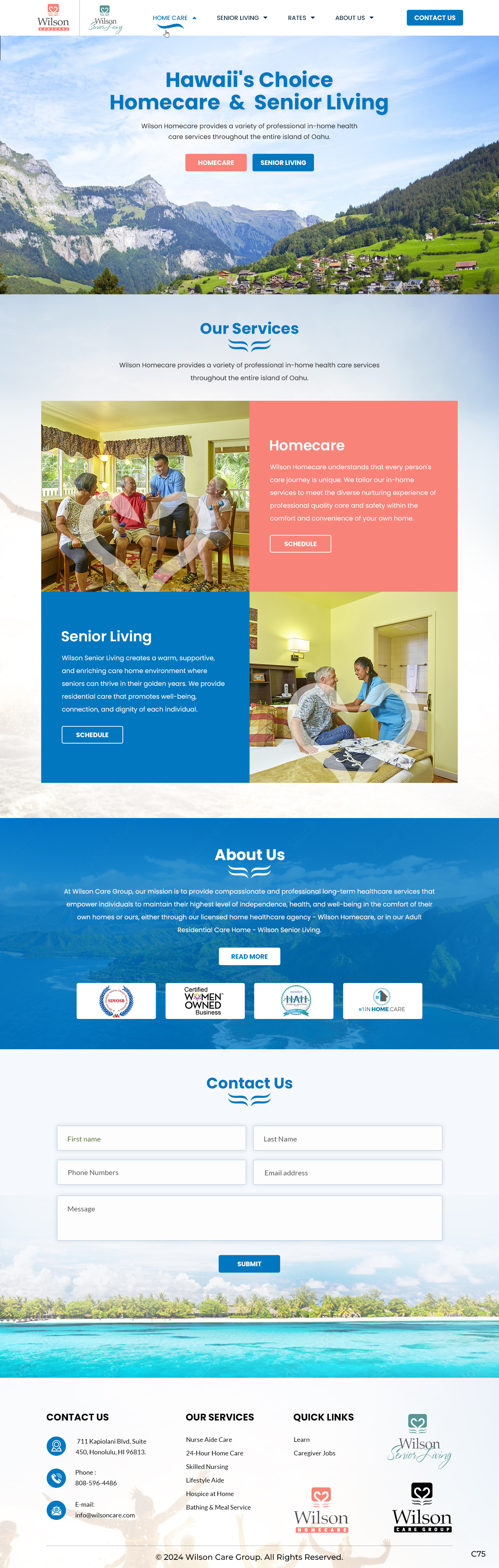 Wordpress Design by pb for Wilson Care Group | Design #33773226