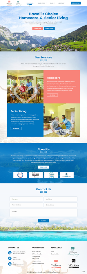 Wordpress Design by pb for Wilson Care Group | Design: #33773226