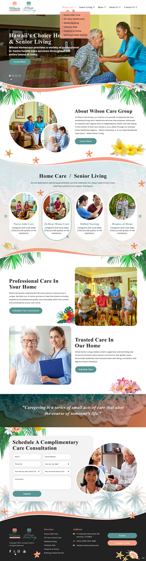 Wordpress Design by pb for Wilson Care Group | Design: #33773227