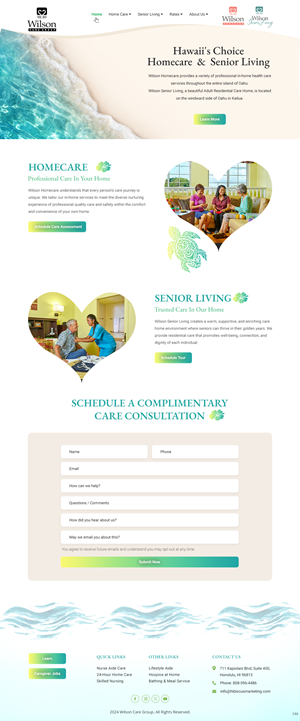 Diseño Wordpress por pb para Wilson Care Group | Diseño #33780550