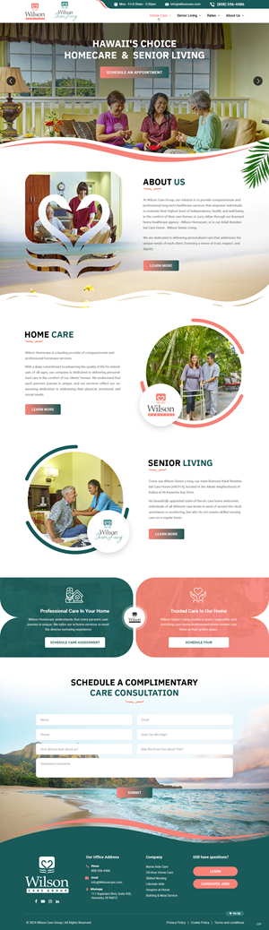 Wordpress Design by pb for Wilson Care Group | Design: #33780551