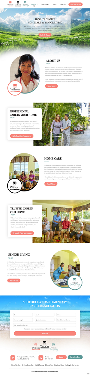 Wordpress Design by pb for Wilson Care Group | Design: #33780553