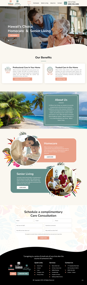 Wordpress Design by pb for Wilson Care Group | Design: #33780554