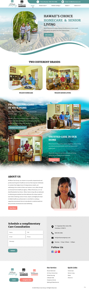 Wordpress Design by pb for Wilson Care Group | Design: #33780558