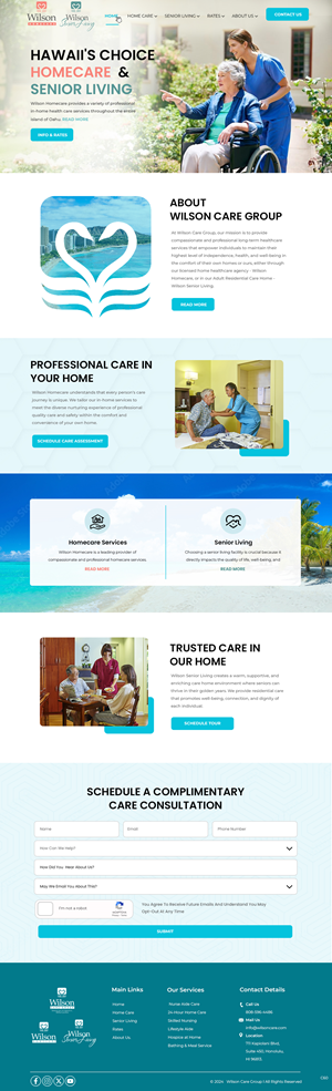 Wordpress Design by pb for Wilson Care Group | Design: #33780559