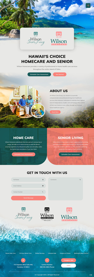 Wordpress Design by pb for Wilson Care Group | Design: #33780560