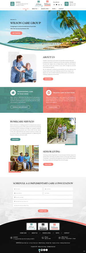 Wordpress Design by pb for Wilson Care Group | Design: #33780562