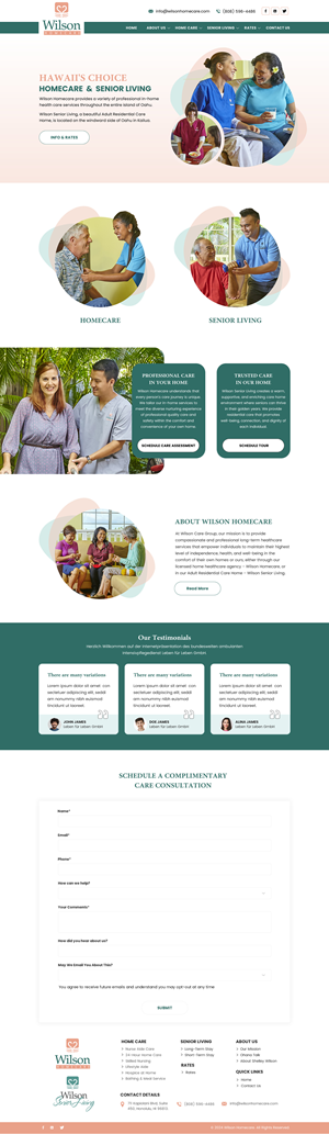 Wordpress Design by Sbss for Wilson Care Group | Design: #33771963