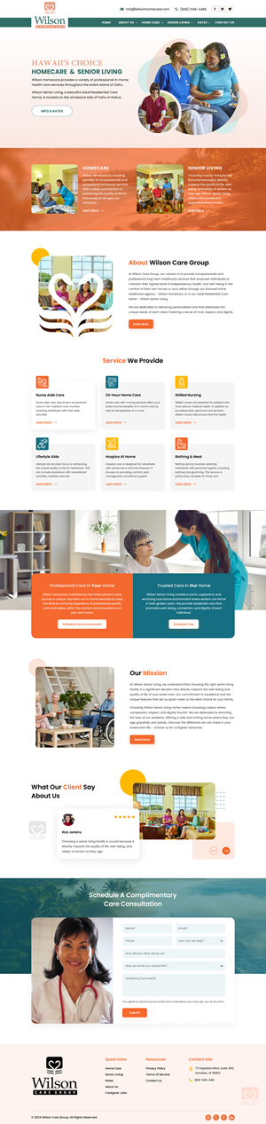 Wordpress Design by Sbss for Wilson Care Group | Design: #33772716