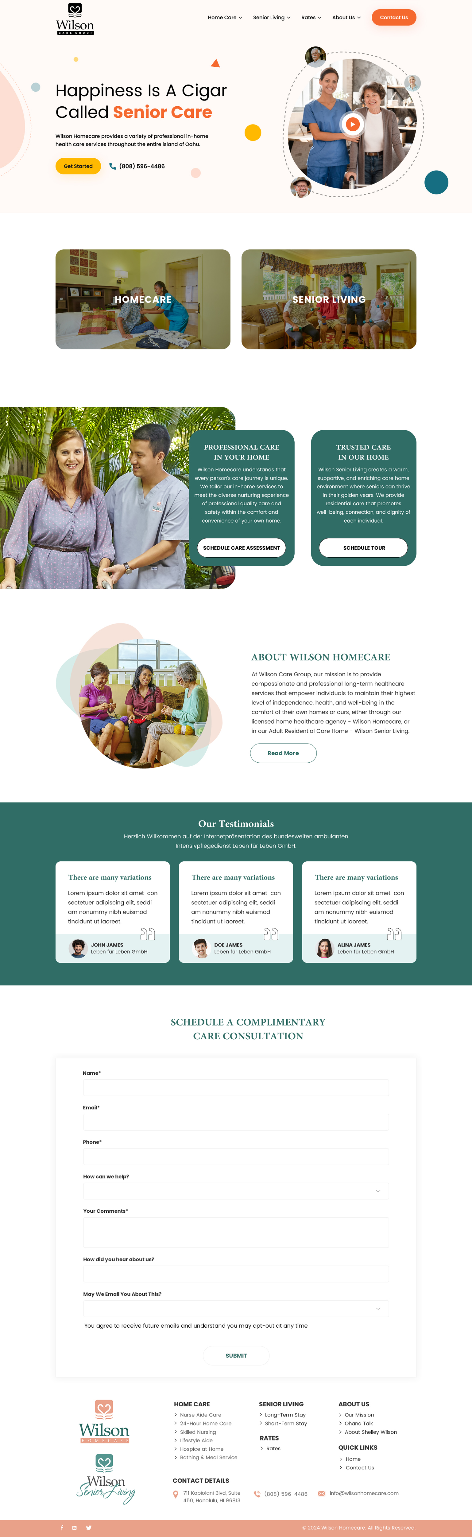 Wordpress Design by Sbss for Wilson Care Group | Design #33772720