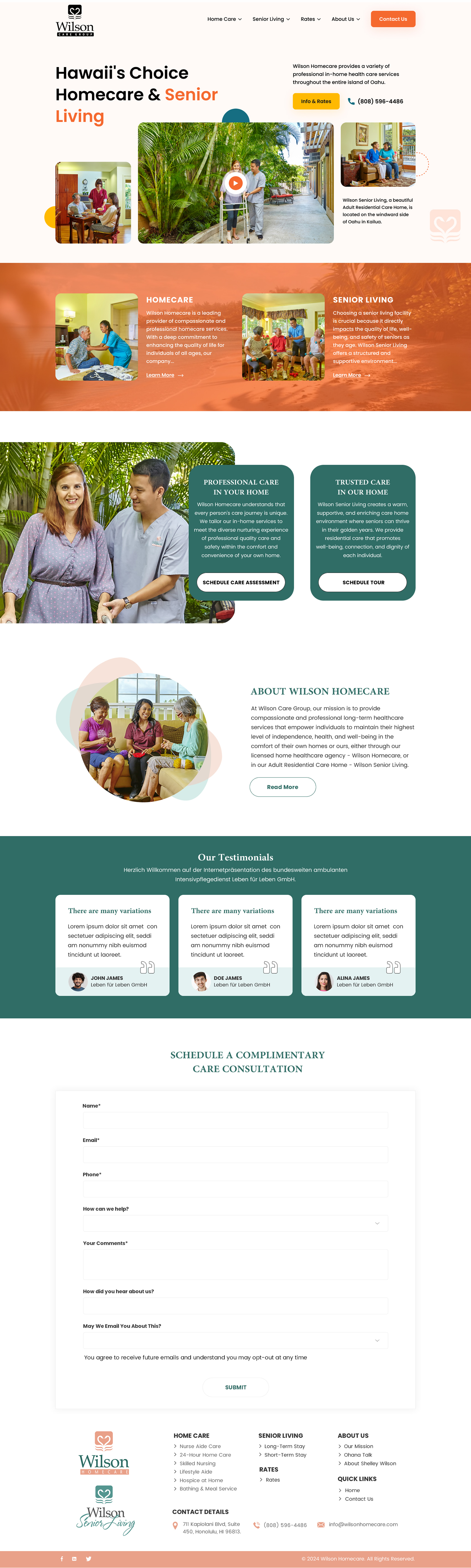 Wordpress Design by Sbss for Wilson Care Group | Design #33772723