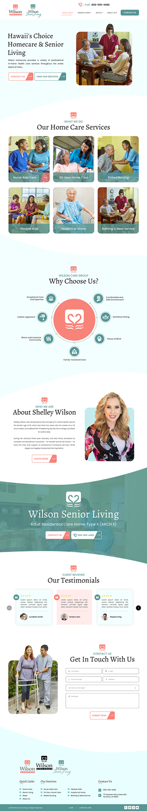 Diseño Wordpress por Creations Box 2015 para Wilson Care Group | Diseño #33789460