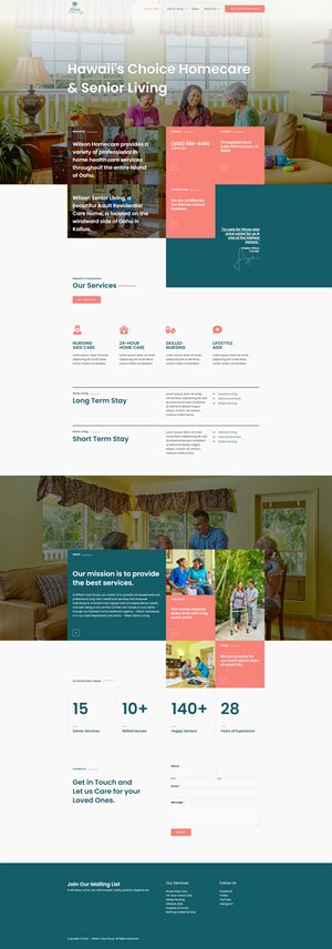 WordPress-Design von John Rich für Wilson Care Group | Design: #33769060