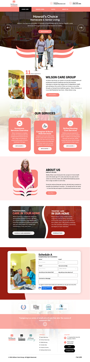 Wordpress Design by sai.designer87 for Wilson Care Group | Design: #33790546