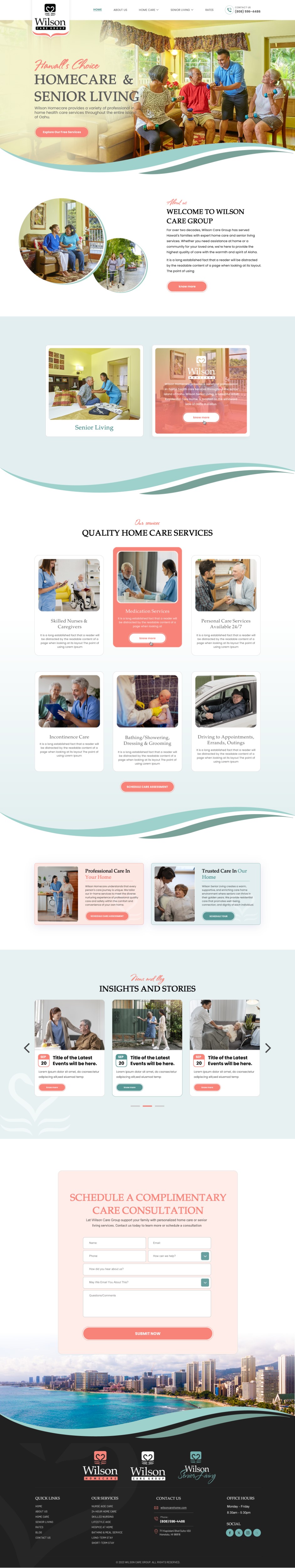 Wordpress Design by Reimagine for Wilson Care Group | Design #33772740