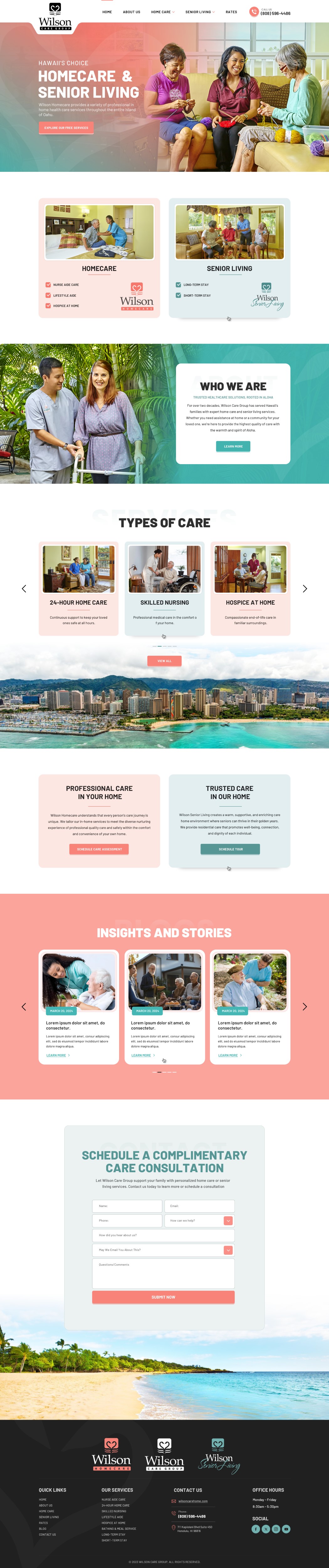 Diseño Wordpress por Reimagine para Wilson Care Group | Diseño #33772805