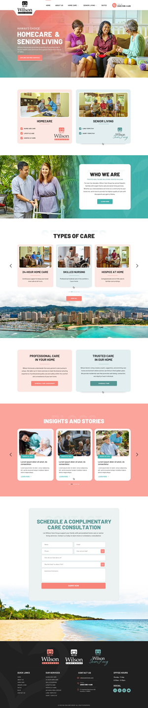 Wordpress Design by Reimagine for Wilson Care Group | Design: #33772805
