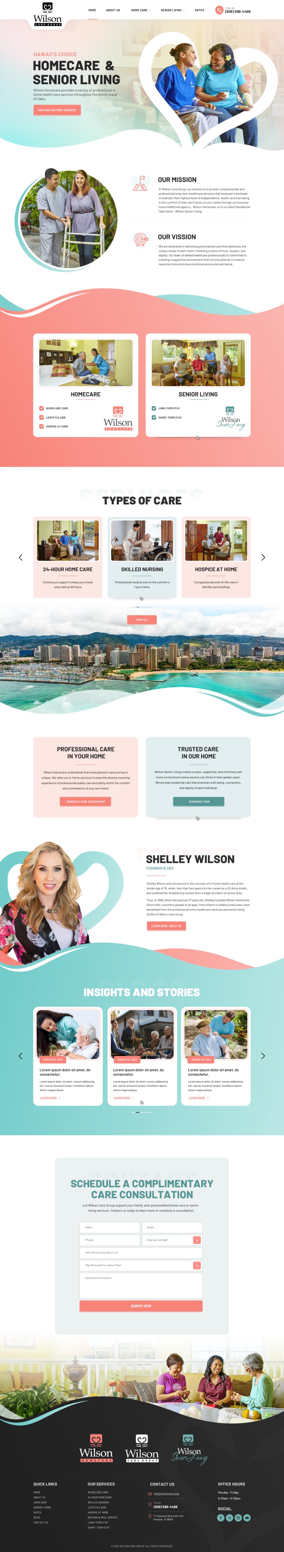 Wordpress Design by Reimagine for Wilson Care Group | Design #33772821