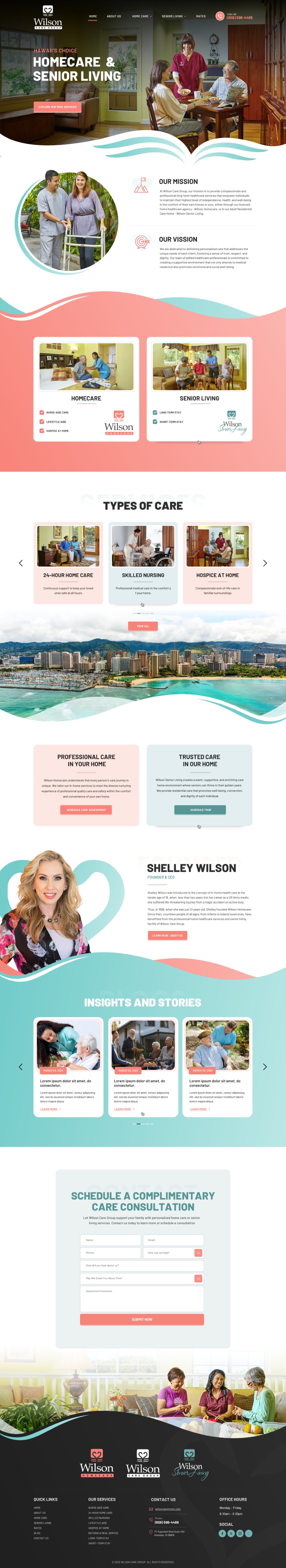 Diseño Wordpress por Reimagine para Wilson Care Group | Diseño #33772845
