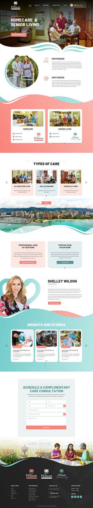 Wordpress Design by Reimagine for Wilson Care Group | Design: #33772845