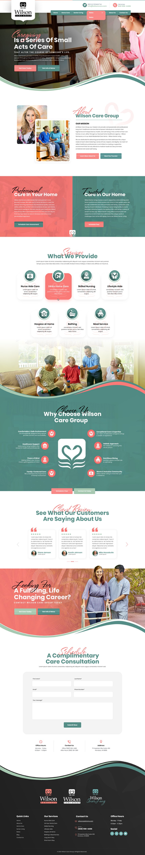 Wordpress Design by Reimagine for Wilson Care Group | Design: #33779989