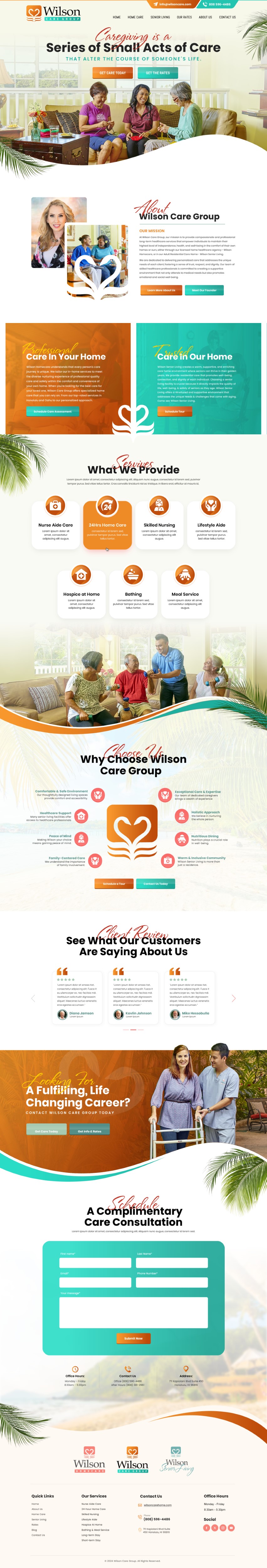 Diseño Wordpress por Reimagine para Wilson Care Group | Diseño #33909793