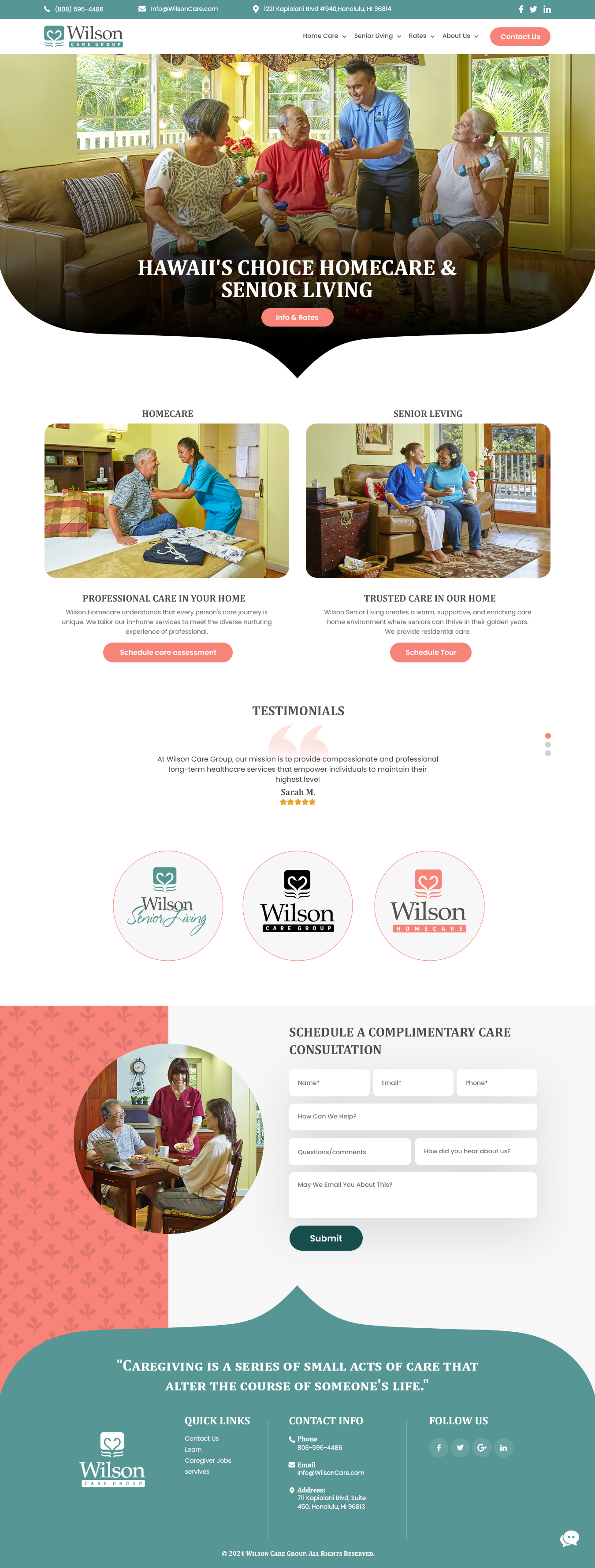 Wordpress Design by NZ Creatives for Wilson Care Group | Design #33804337