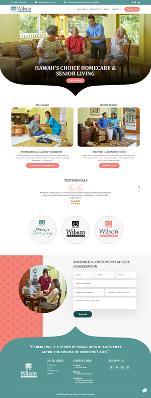 WordPress-Design von nzdesigners für Wilson Care Group | Design: #33804337