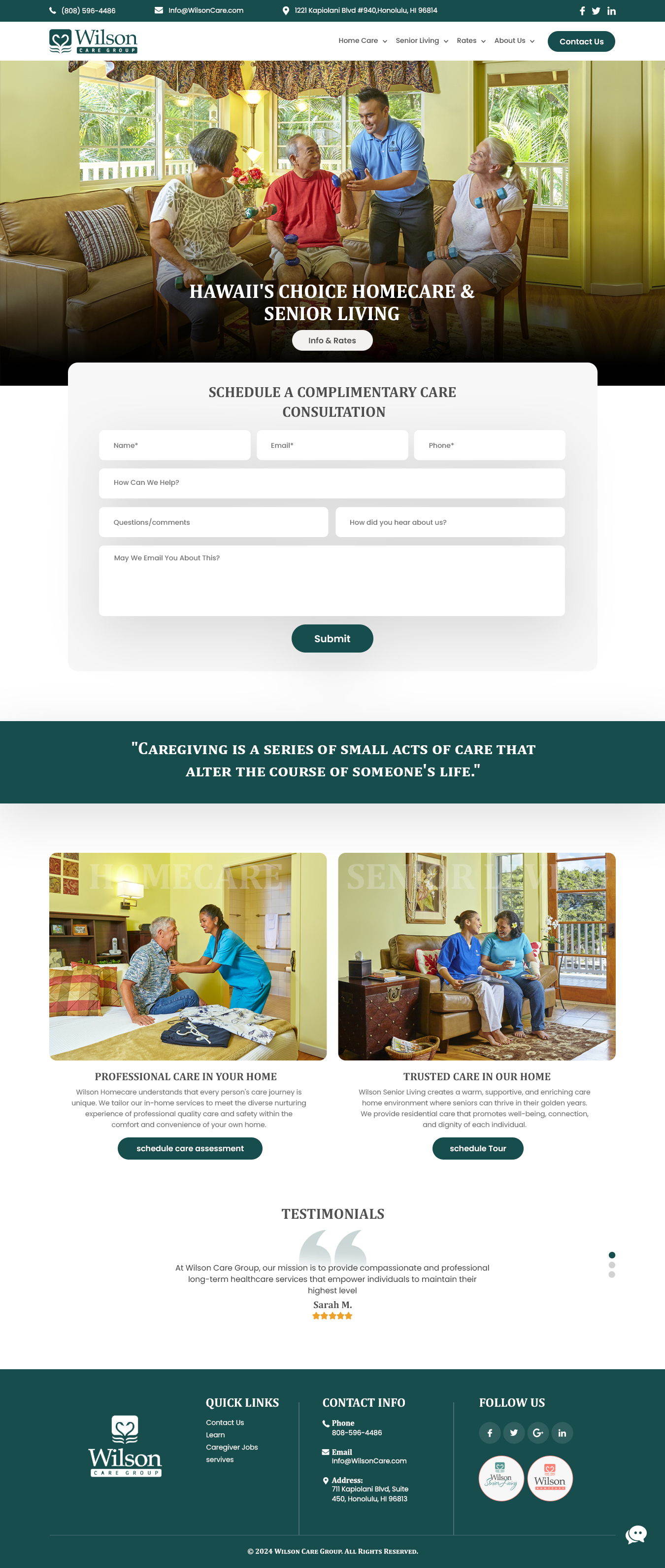 Wordpress Design by NZ Creatives for Wilson Care Group | Design #33804338