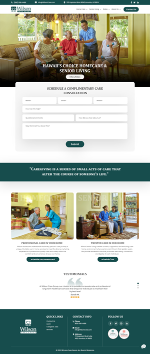 WordPress-Design von nzdesigners für Wilson Care Group | Design: #33804338