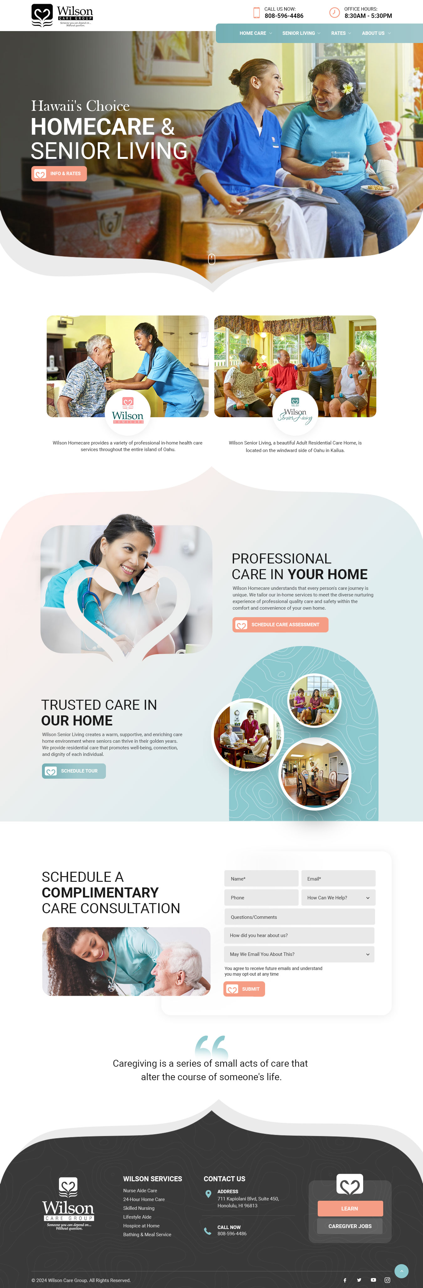 Wordpress Design by NZ Creatives for Wilson Care Group | Design #33809203