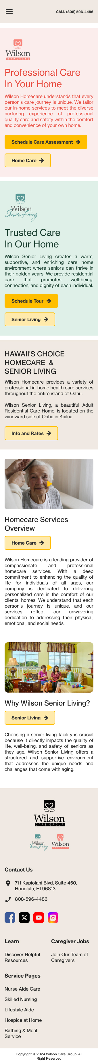 Wordpress Design by Taufik H for Wilson Care Group | Design #33779358