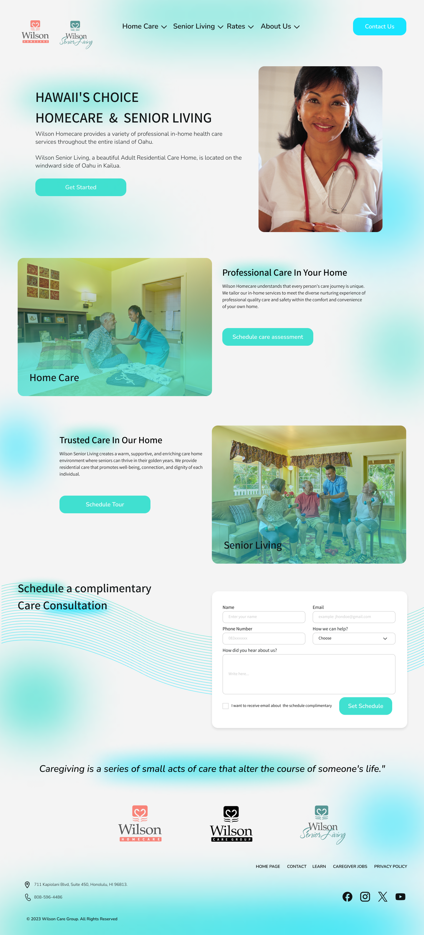 Wordpress Design by Taufik H for Wilson Care Group | Design #33779364