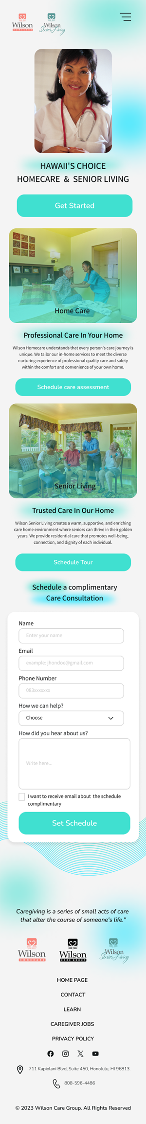 WordPress-Design von Taufik H für Wilson Care Group | Design: #33779365