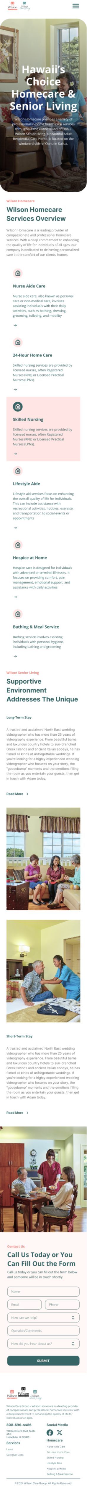 Diseño Wordpress por Taufik H para Wilson Care Group | Diseño #33779390